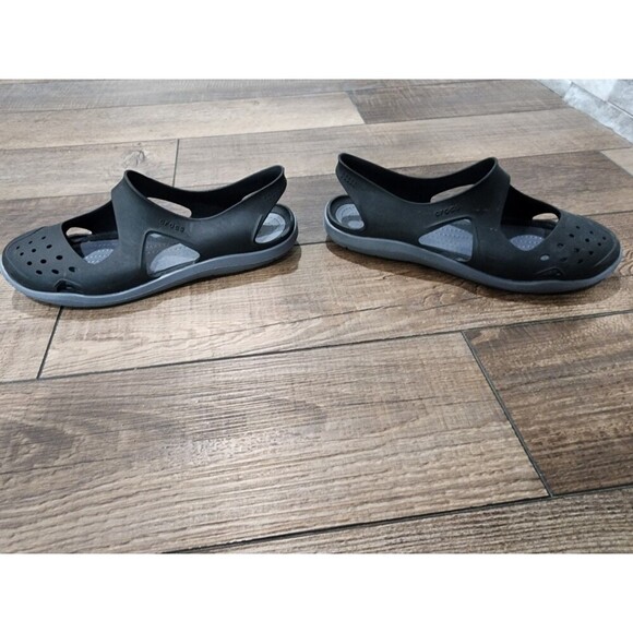 Crocs Swiftwater Wave Womens Size 6 Slip On Slingback Water Sandals Shoes Black - Picture 2 of 7